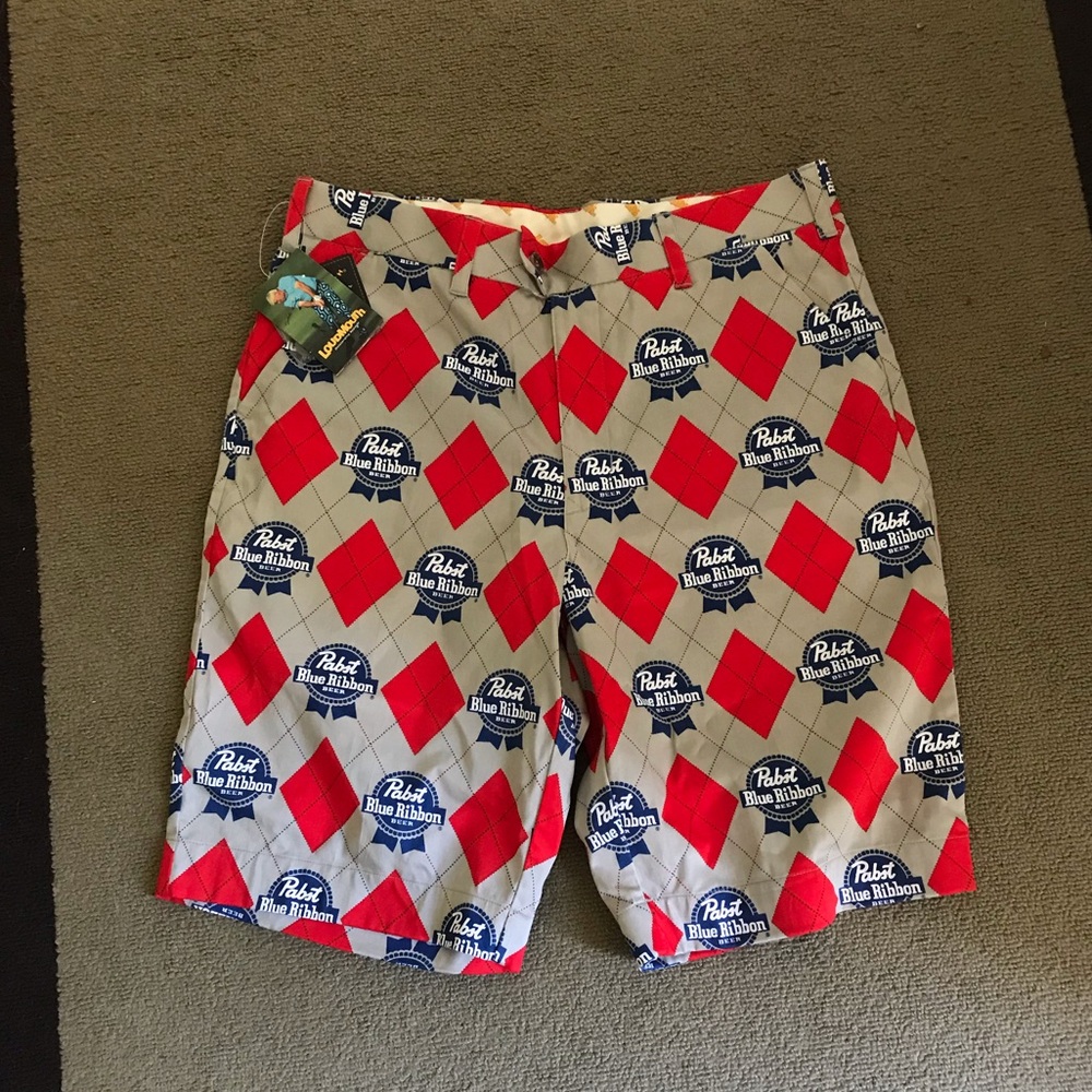 Men’s 34 waist Pabst Blue Ribbon shorts